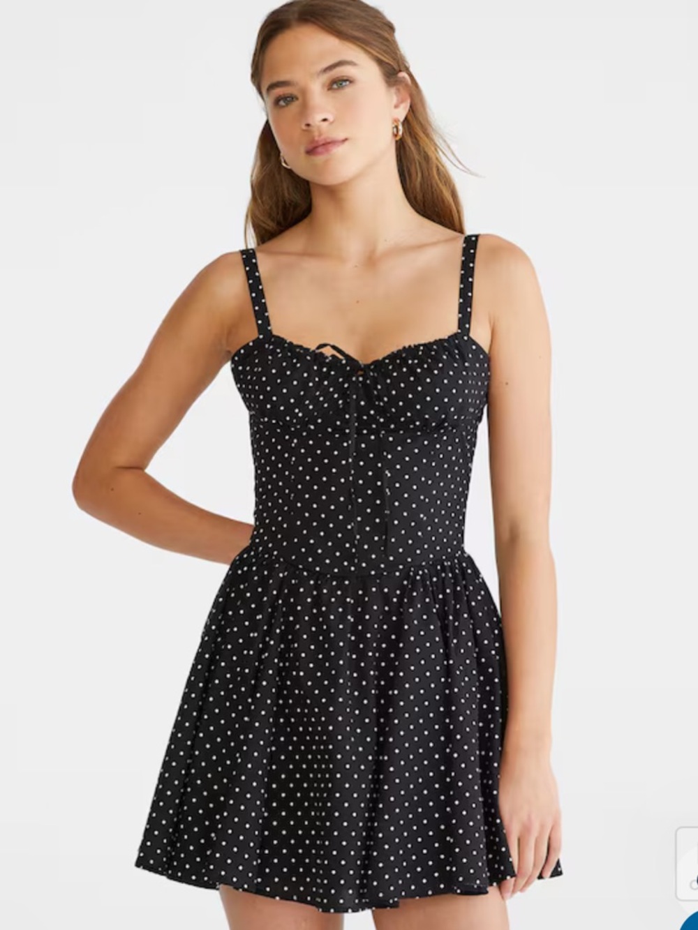 Polka Dot Sweetheart Corset Fit & Flare Dress